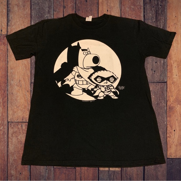 Family Guy Batman Robin Shirt Stewie Brian Funny DC Comics South Park Rare - Picture 1 of 5
